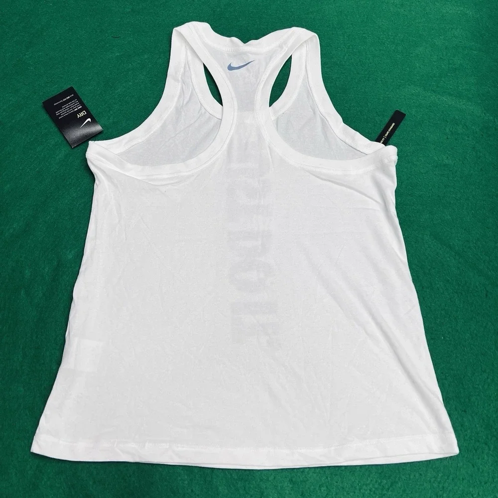 Nike DRI-FIT Women's Size Medium Just Do It Training Tank Top CT7346-569 White